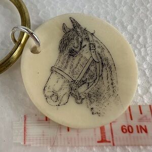 Keychain horse, Montana marble